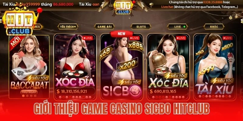 Giới thiệu game casino Sicbo Hitclub