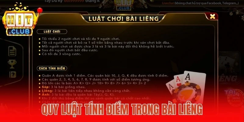 Quy luật tính điểm trong bài Liêng