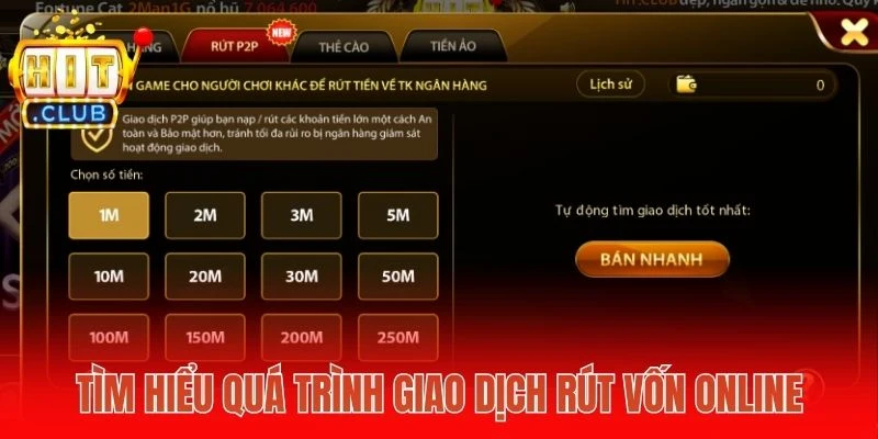 Tìm hiểu quá trình giao dịch rút vốn online 