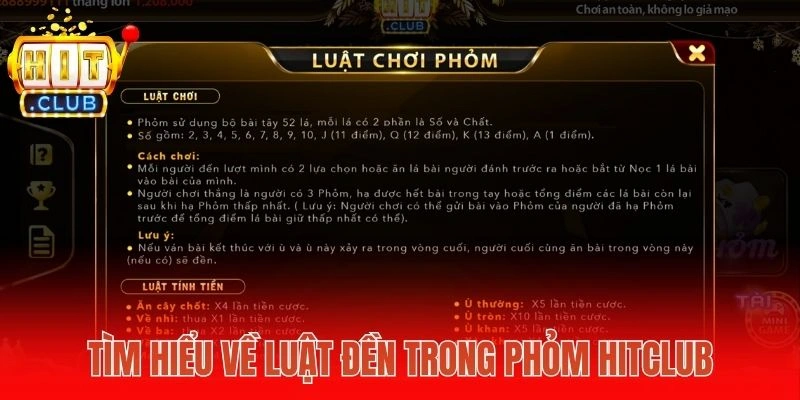 Tìm hiểu về luật đền trong Phỏm Hitclub