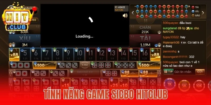 Tính năng game Sicbo Hitclub